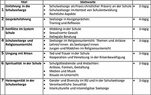 Die Module des EFWI-Fortbildungsprogramms.